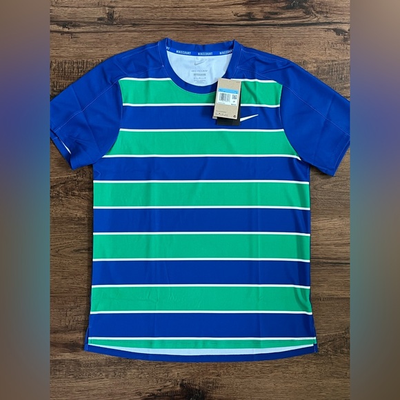 NikeCourt Slam Dri Fit ADV Carlos Alcaraz Tennis Top ‘Blue Green’ (size mens M)